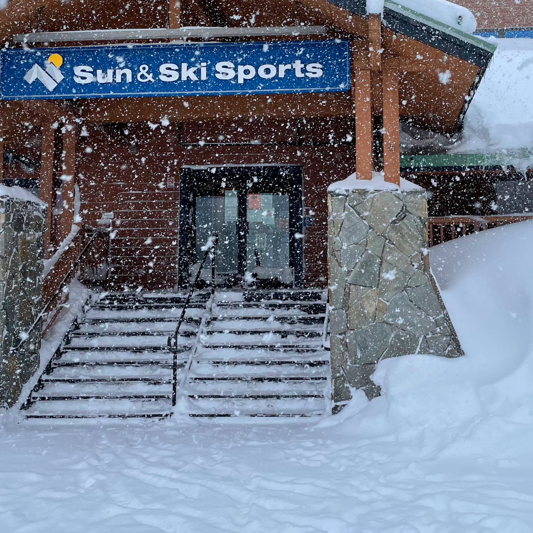Sun & Ski Sports location in winter