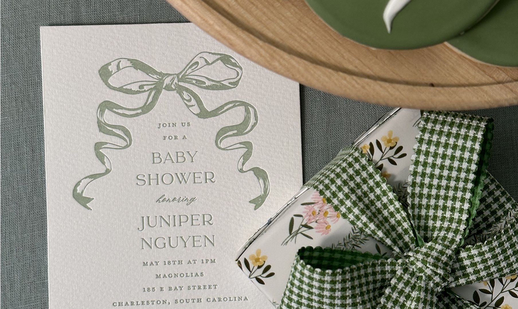 Minted baby shower invitation
