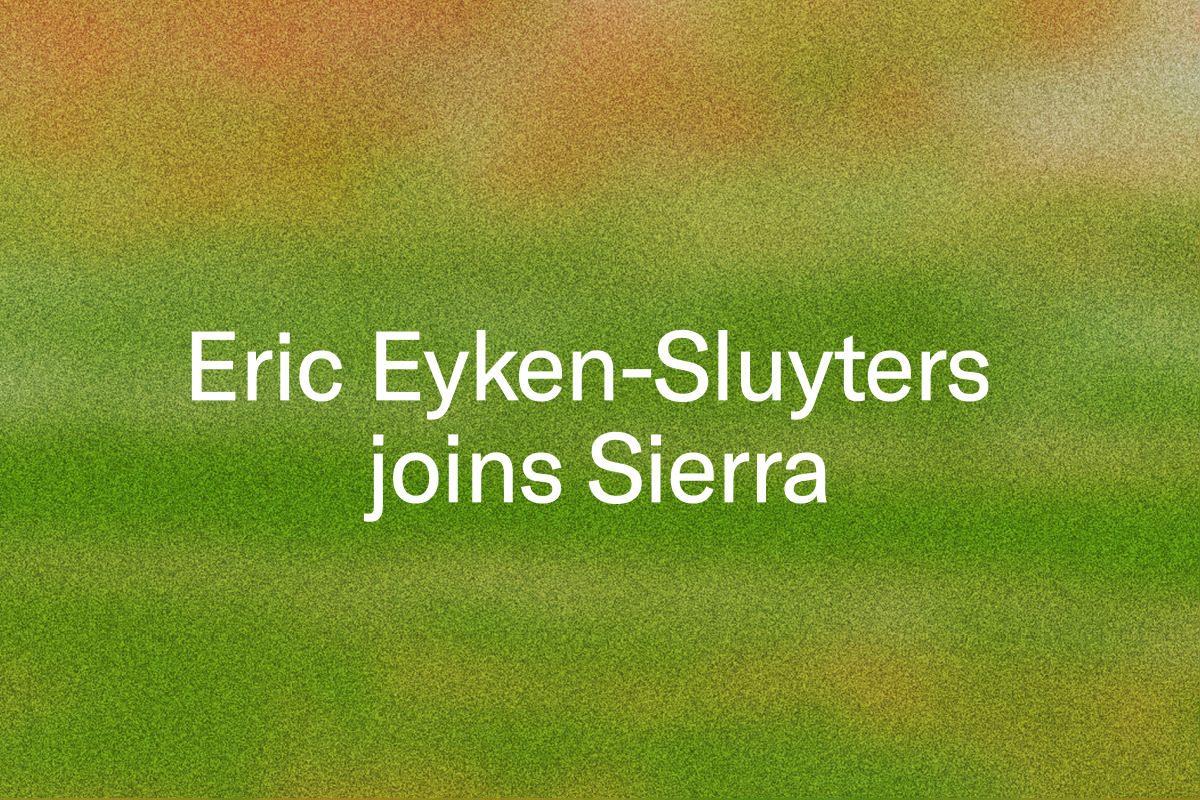 Text: Eric Eyken-Sluyters joins Sierra.